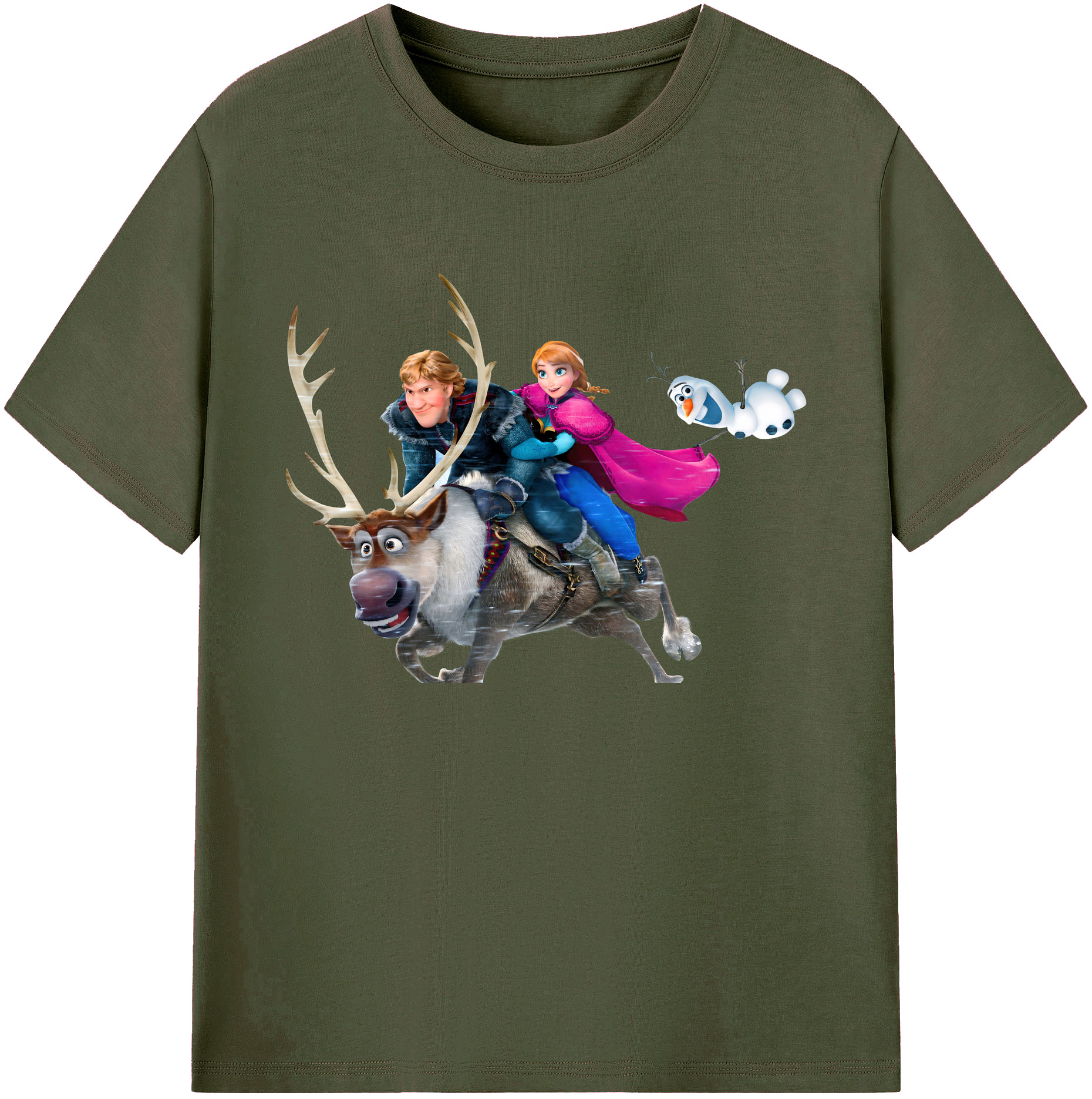 （画像用） アナと雪の女王 アンナ エルサ Frozen Anna Elsa 綿100％ メンズ半袖Tシャツ｜肌触りやわらか＆通気性